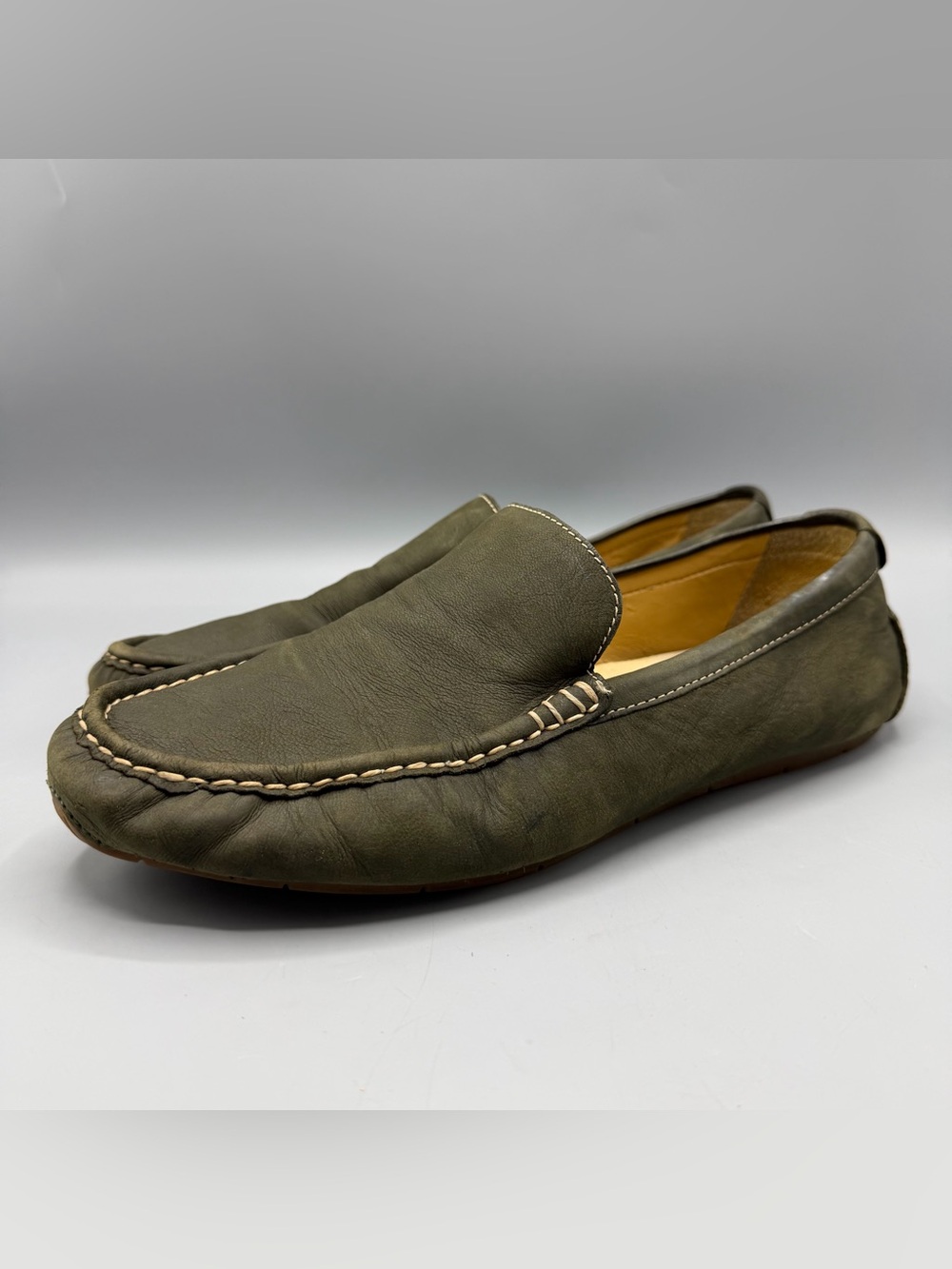 Cole Haan Somerset Venetian Drivers Leather Loafers Shoes Men's Size 10 Green